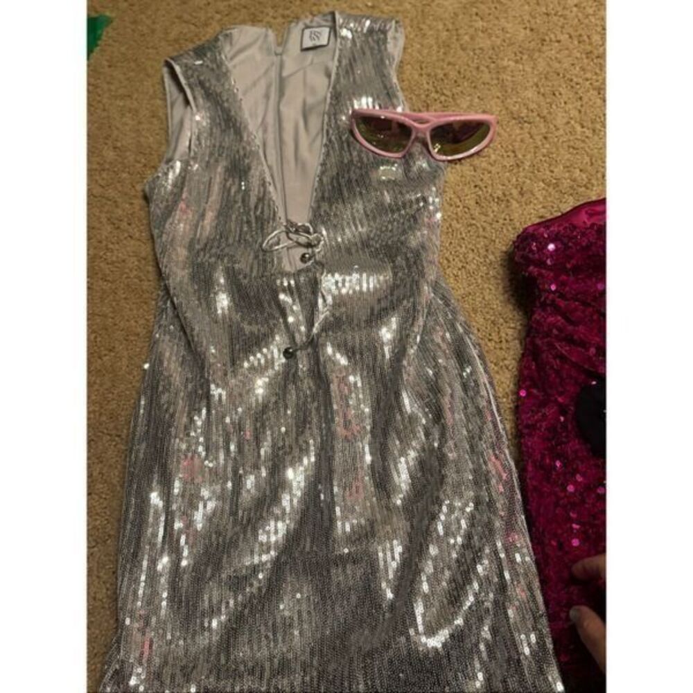 Runway the label lace sequin dress